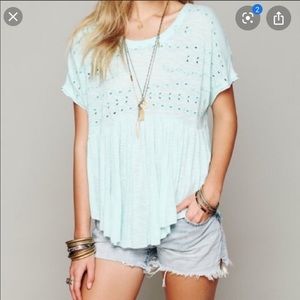 Free People Eyelet Tee